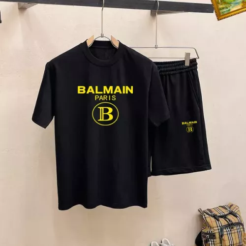 Wholesale Balmain Tracksuits Short Sleeved For Men #1334709 $48.00 USD, Wholesale Quality Replica Balmain Tracksuits