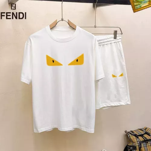 Wholesale Fendi Tracksuits Short Sleeved For Men #1334710 $48.00 USD, Wholesale Quality Replica Fendi Tracksuits