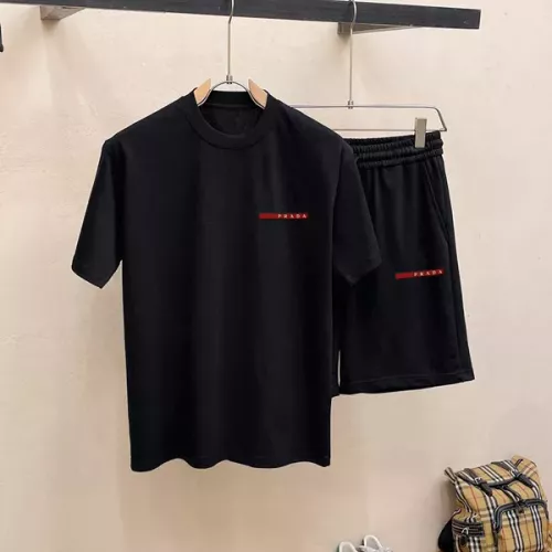 Wholesale Prada Tracksuits Short Sleeved For Men #1334727 $48.00 USD, Wholesale Quality Replica Prada Tracksuits
