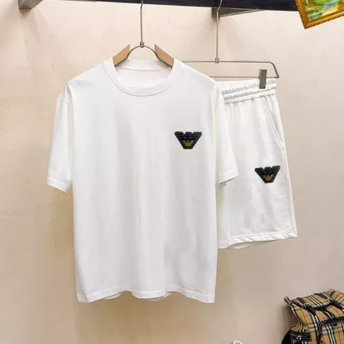 Wholesale Armani Tracksuits Short Sleeved For Men #1334746 $48.00 USD, Wholesale Quality Replica Armani Tracksuits