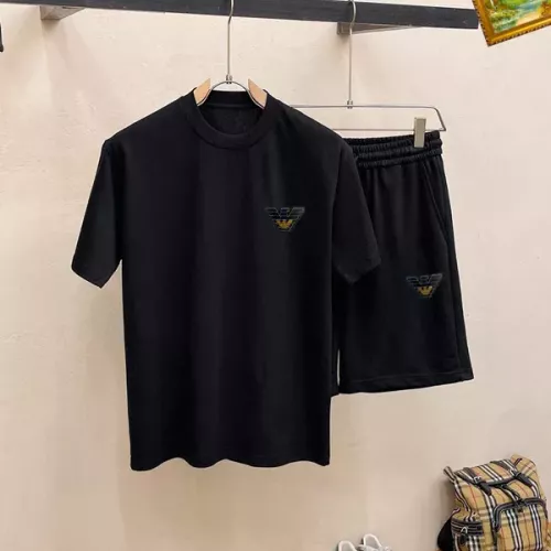 Wholesale Armani Tracksuits Short Sleeved For Men #1334747 $48.00 USD, Wholesale Quality Replica Armani Tracksuits
