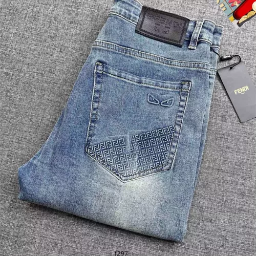 Wholesale Fendi Jeans For Men #1334816 $48.00 USD, Wholesale Quality Replica Fendi Jeans