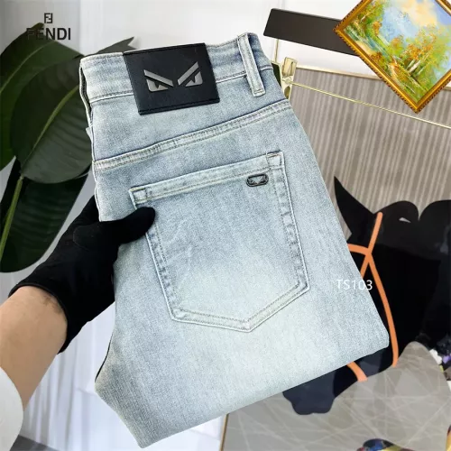 Wholesale Fendi Jeans For Men #1334824 $48.00 USD, Wholesale Quality Replica Fendi Jeans