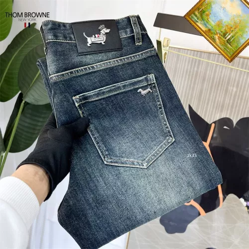 Wholesale Thom Browne TB Jeans For Men #1334829 $48.00 USD, Wholesale Quality Replica Thom Browne TB Jeans