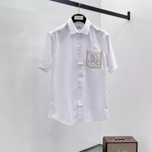 Wholesale Hermes Shirts Short Sleeved For Men #1334837 $42.00 USD, Wholesale Quality Replica Hermes Shirts