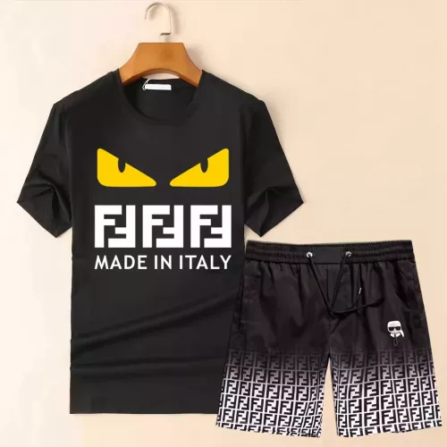 Wholesale Fendi Tracksuits Short Sleeved For Men #1335099 $68.00 USD, Wholesale Quality Replica Fendi Tracksuits