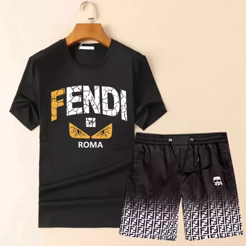 Wholesale Fendi Tracksuits Short Sleeved For Men #1335109 $68.00 USD, Wholesale Quality Replica Fendi Tracksuits