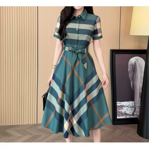 Wholesale Burberry Dresses Short Sleeved For Women #1335840 $85.00 USD, Wholesale Quality Replica Burberry Dresses