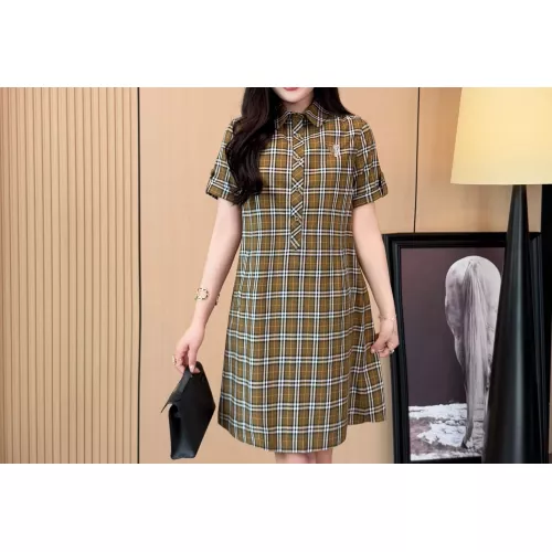 Wholesale Burberry Dresses Short Sleeved For Women #1335843 $85.00 USD, Wholesale Quality Replica Burberry Dresses