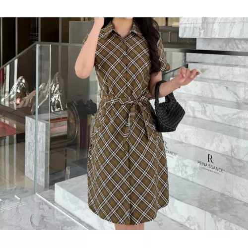 Wholesale Burberry Dresses Short Sleeved For Women #1335852 $85.00 USD, Wholesale Quality Replica Burberry Dresses