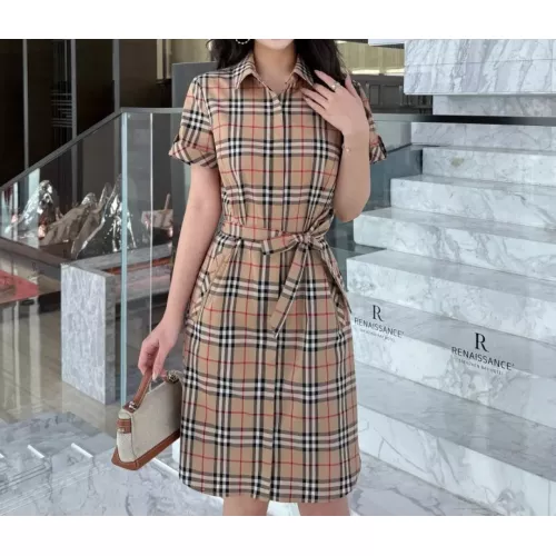 Wholesale Burberry Dresses Short Sleeved For Women #1335859 $85.00 USD, Wholesale Quality Replica Burberry Dresses