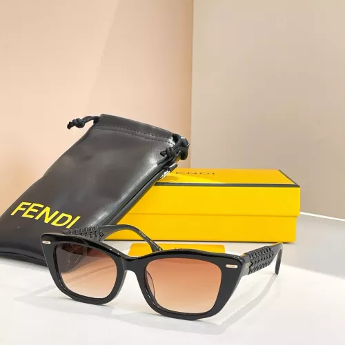 Wholesale Fendi AAA Quality Sunglasses #1335913 $64.00 USD, Wholesale Quality Replica Fendi AAA Quality Sunglasses