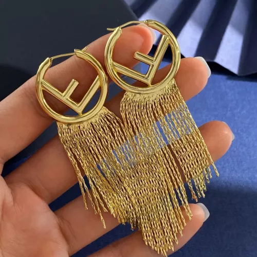 Wholesale Fendi Earrings For Women #1337081 $32.00 USD, Wholesale Quality Replica Fendi Earrings