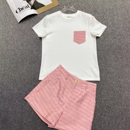 Wholesale MIU MIU Tracksuits Short Sleeved For Women #1339748 $115.00 USD, Wholesale Quality Replica MIU MIU Tracksuits