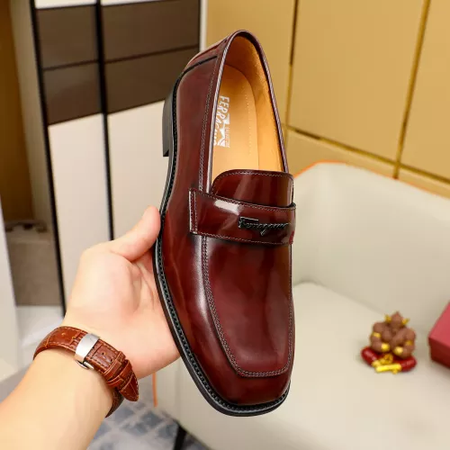 Replica Salvatore Ferragamo Leather Shoes For Men #1340012 $88.00 USD for Wholesale