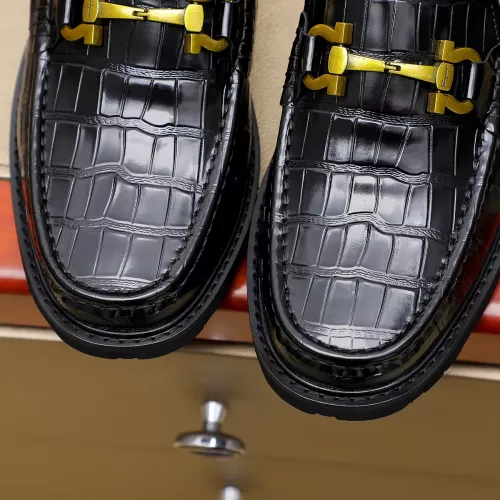 Replica Salvatore Ferragamo Leather Shoes For Men #1340046 $88.00 USD for Wholesale