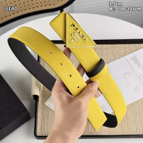 Wholesale Prada AAA Quality Belts In Gold For Men #1340117 $56.00 USD, Wholesale Quality Replica Prada AAA Quality Belts