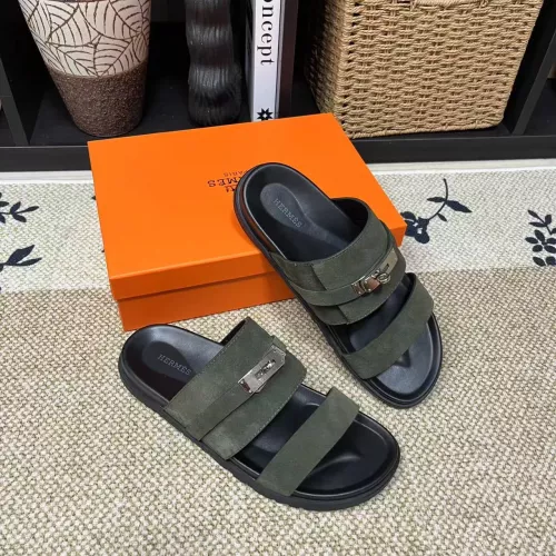 Wholesale Hermes Slippers For Men #1340332 $60.00 USD, Wholesale Quality Replica Hermes Slippers
