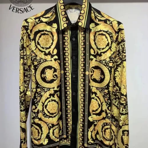 Wholesale Versace Shirts Long Sleeved For Men #1340476 $41.00 USD, Wholesale Quality Replica Versace Shirts