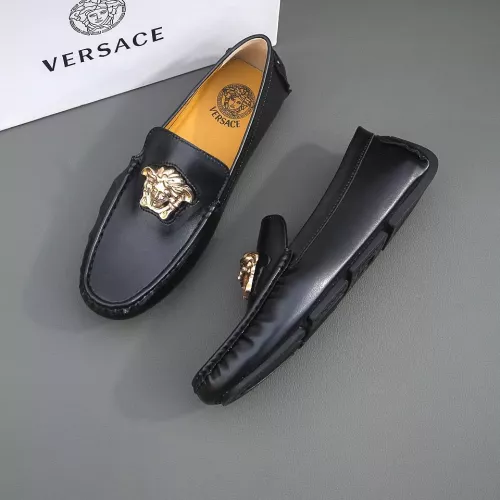 Wholesale Versace Leather Shoes For Men #1340935 $76.00 USD, Wholesale Quality Replica Versace Leather Shoes