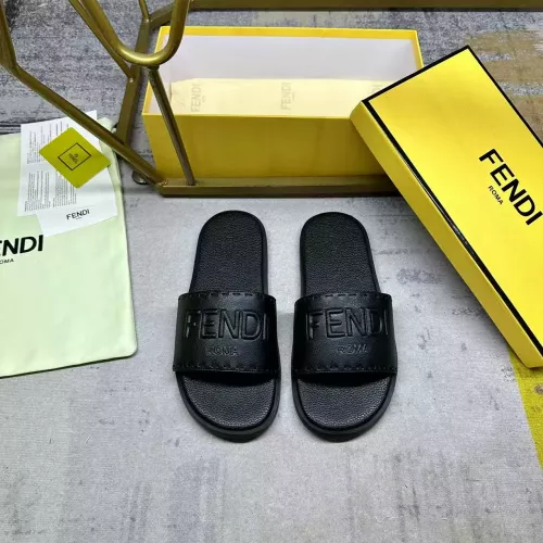Wholesale Fendi Slippers For Men #1341058 $76.00 USD, Wholesale Quality Replica Fendi Slippers