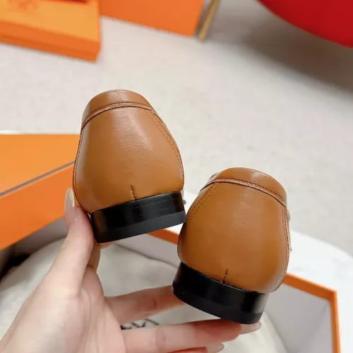 Replica Hermes Leather Shoes For Women #1341279 $125.00 USD for Wholesale