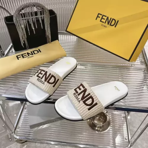 Wholesale Fendi Slippers For Women #1341583 $80.00 USD, Wholesale Quality Replica Fendi Slippers