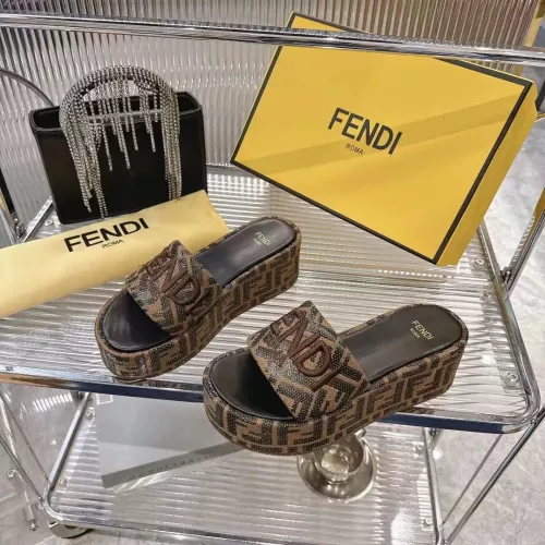 Wholesale Fendi Slippers For Women #1341587 $85.00 USD, Wholesale Quality Replica Fendi Slippers