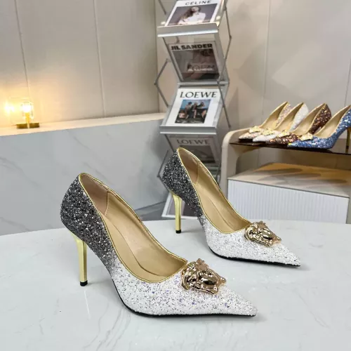 Wholesale Versace High-Heeled Shoes For Women #1341721 $82.00 USD, Wholesale Quality Replica Versace High-Heeled Shoes