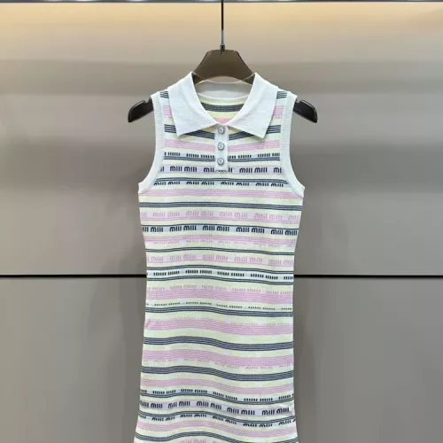 Wholesale MIU MIU Dresses Sleeveless For Women #1342001 $68.00 USD, Wholesale Quality Replica MIU MIU Dresses