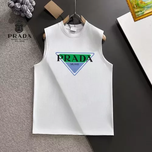 Wholesale Prada T-Shirts Sleeveless For Unisex #1342007 $25.00 USD, Wholesale Quality Replica Prada T-Shirts