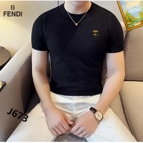 Wholesale Fendi T-Shirts Short Sleeved For Men #1342045 $42.00 USD, Wholesale Quality Replica Fendi T-Shirts