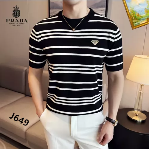 Wholesale Prada T-Shirts Short Sleeved For Men #1342085 $42.00 USD, Wholesale Quality Replica Prada T-Shirts