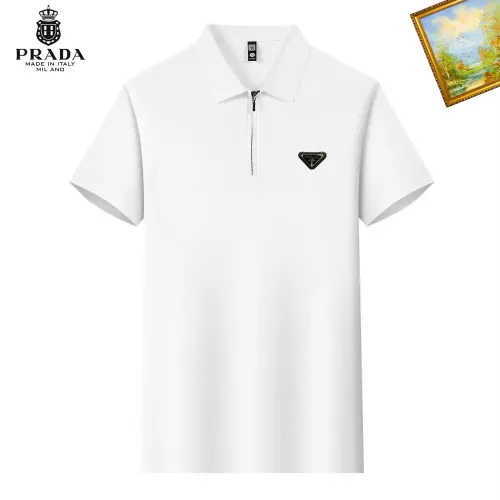 Wholesale Prada T-Shirts Short Sleeved For Men #1342227 $34.00 USD, Wholesale Quality Replica Prada T-Shirts