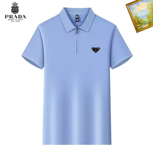 Wholesale Prada T-Shirts Short Sleeved For Men #1342228 $34.00 USD, Wholesale Quality Replica Prada T-Shirts