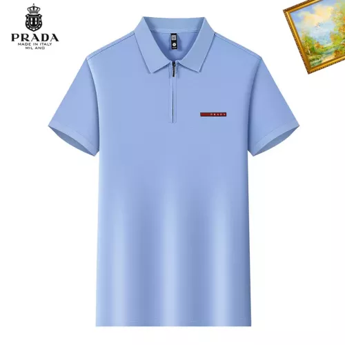 Wholesale Prada T-Shirts Short Sleeved For Men #1342233 $34.00 USD, Wholesale Quality Replica Prada T-Shirts