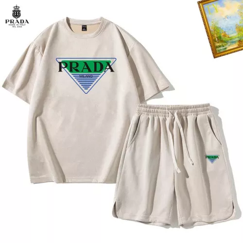 Wholesale Prada Tracksuits Short Sleeved For Men #1342396 $48.00 USD, Wholesale Quality Replica Prada Tracksuits