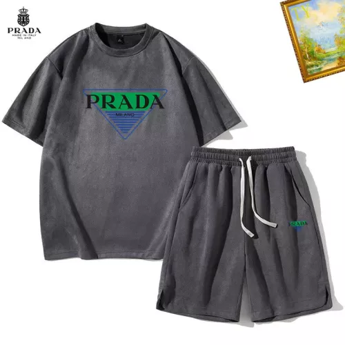 Wholesale Prada Tracksuits Short Sleeved For Men #1342397 $48.00 USD, Wholesale Quality Replica Prada Tracksuits