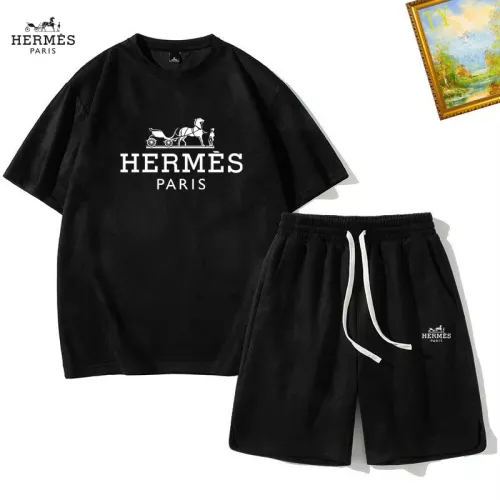 Wholesale Hermes Tracksuits Short Sleeved For Men #1342436 $48.00 USD, Wholesale Quality Replica Hermes Tracksuits