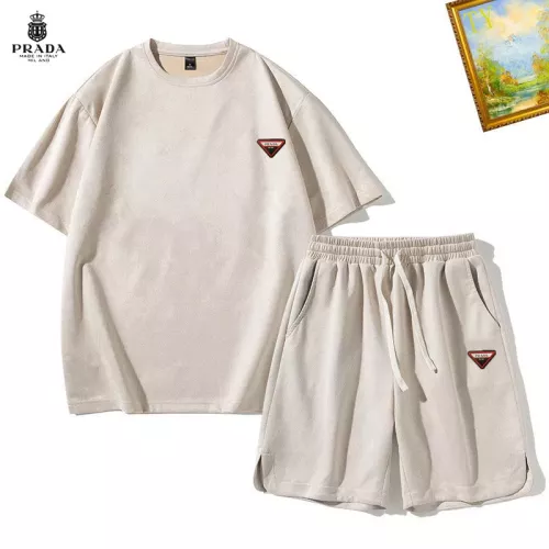 Wholesale Prada Tracksuits Short Sleeved For Men #1342458 $48.00 USD, Wholesale Quality Replica Prada Tracksuits
