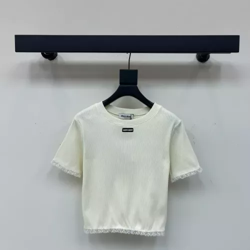 Wholesale MIU MIU T-Shirts Short Sleeved For Women #1342488 $60.00 USD, Wholesale Quality Replica MIU MIU T-Shirts