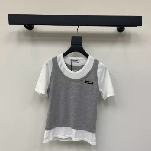 Wholesale MIU MIU T-Shirts Short Sleeved For Women #1342490 $98.00 USD, Wholesale Quality Replica MIU MIU T-Shirts