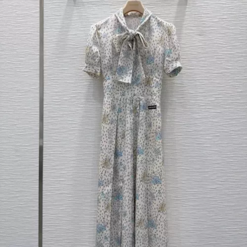 Wholesale MIU MIU Dresses Short Sleeved For Women #1342501 $125.00 USD, Wholesale Quality Replica MIU MIU Dresses