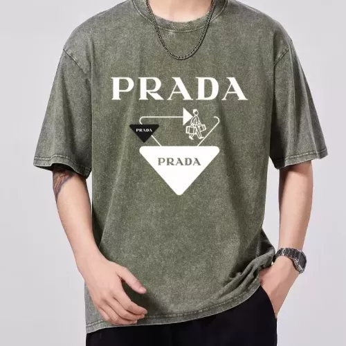 Wholesale Prada T-Shirts Short Sleeved For Men #1342654 $45.00 USD, Wholesale Quality Replica Prada T-Shirts