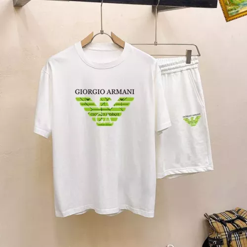 Wholesale Armani Tracksuits Short Sleeved For Men #1343083 $48.00 USD, Wholesale Quality Replica Armani Tracksuits
