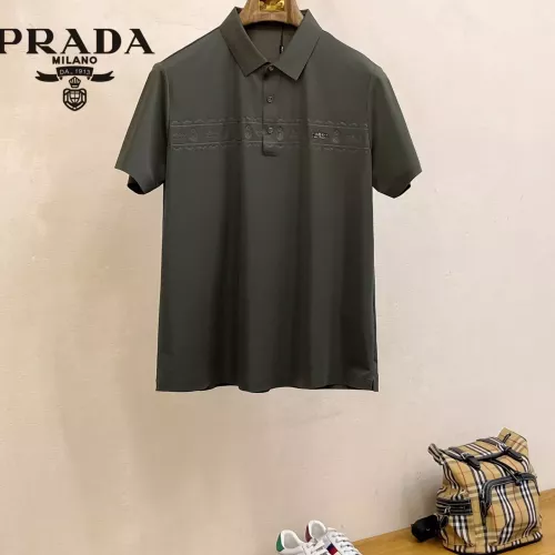 Wholesale Prada T-Shirts Short Sleeved For Men #1343721 $48.00 USD, Wholesale Quality Replica Prada T-Shirts