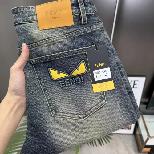 Wholesale Fendi Jeans For Men #1343956 $72.00 USD, Wholesale Quality Replica Fendi Jeans
