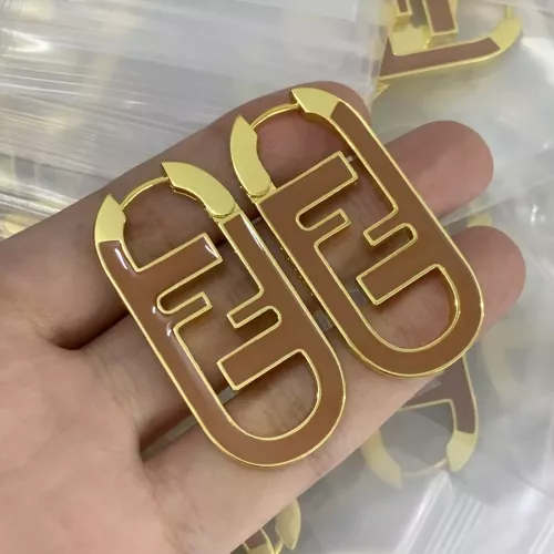 Wholesale Fendi Earrings For Women #1345595 $27.00 USD, Wholesale Quality Replica Fendi Earrings