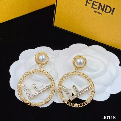 Wholesale Fendi Earrings For Women #1345642 $25.00 USD, Wholesale Quality Replica Fendi Earrings