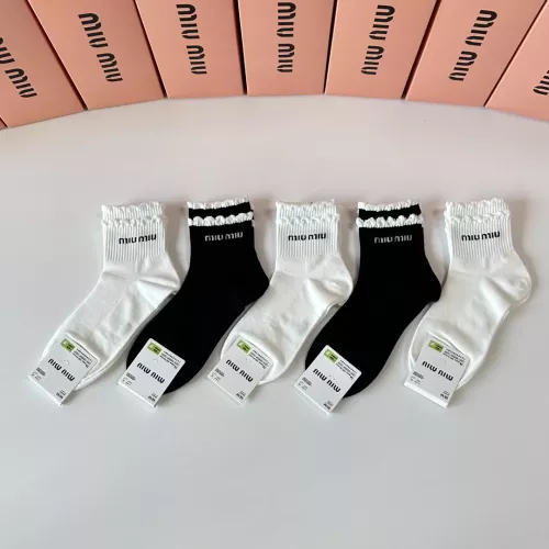 Replica MIU MIU Socks #1345933 $27.00 USD for Wholesale